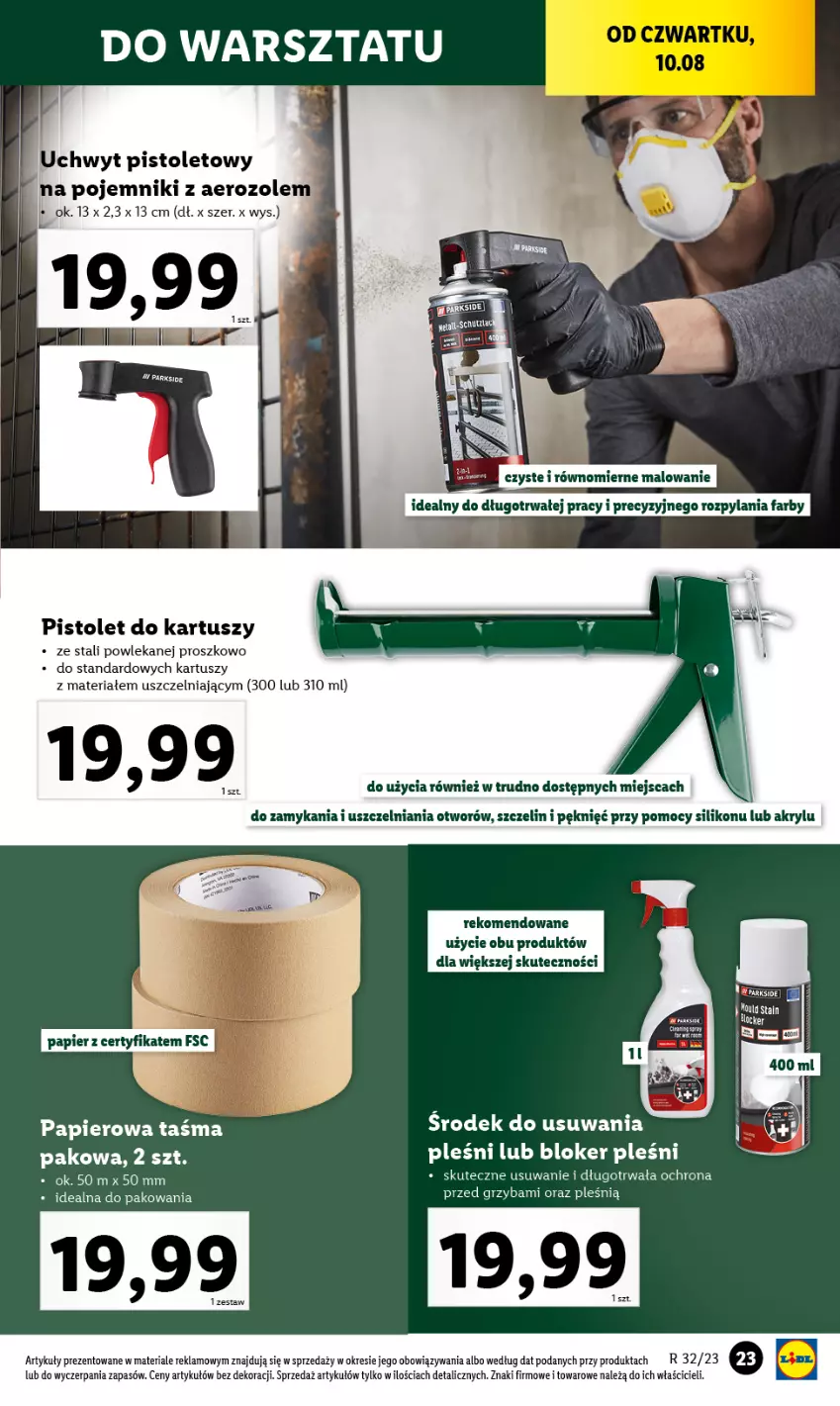 Gazetka promocyjna Lidl - GAZETKA - ważna 07.08 do 12.08.2023 - strona 25 - produkty: Papier, Pistolet, Pojemnik, Tusz