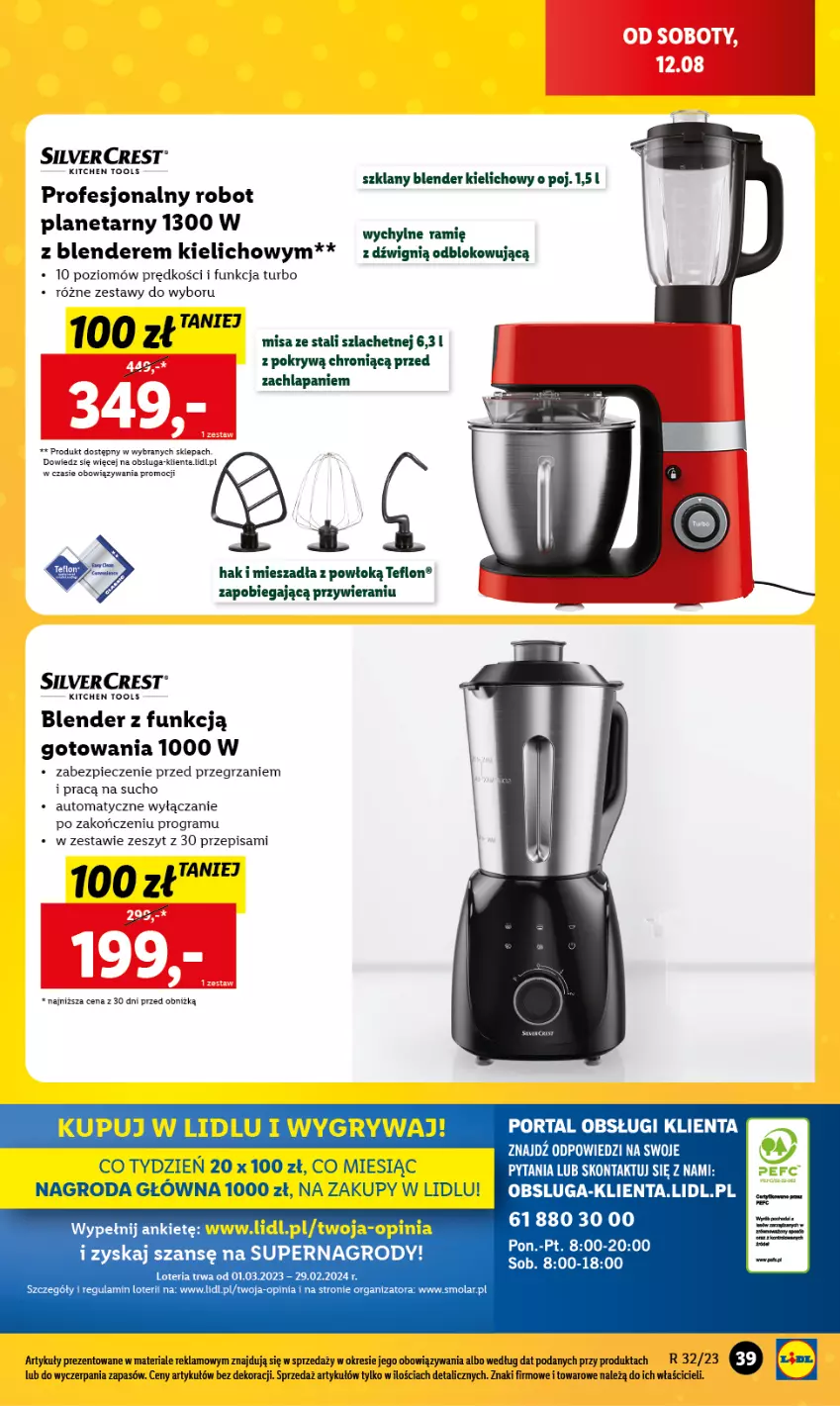 Gazetka promocyjna Lidl - GAZETKA - ważna 07.08 do 12.08.2023 - strona 43 - produkty: Blender, Dźwig, Gra, Gry, Mola, Piec, Robot, Silvercrest