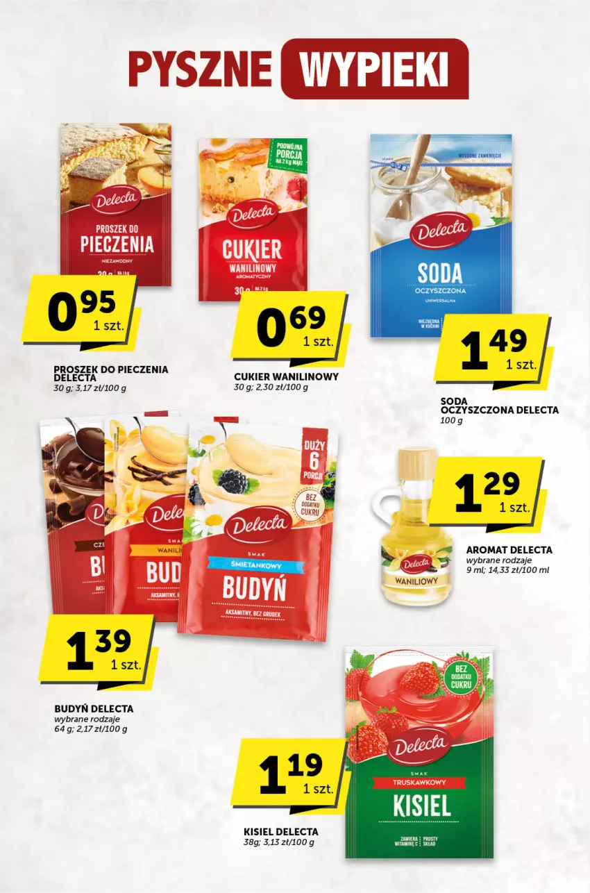 Gazetka promocyjna ABC - ważna 11.01 do 23.01.2024 - strona 10 - produkty: Budyń, Cukier, Cukier wanilinowy, Delecta, Kisiel, Piec, Proszek do pieczenia, Soda oczyszczona