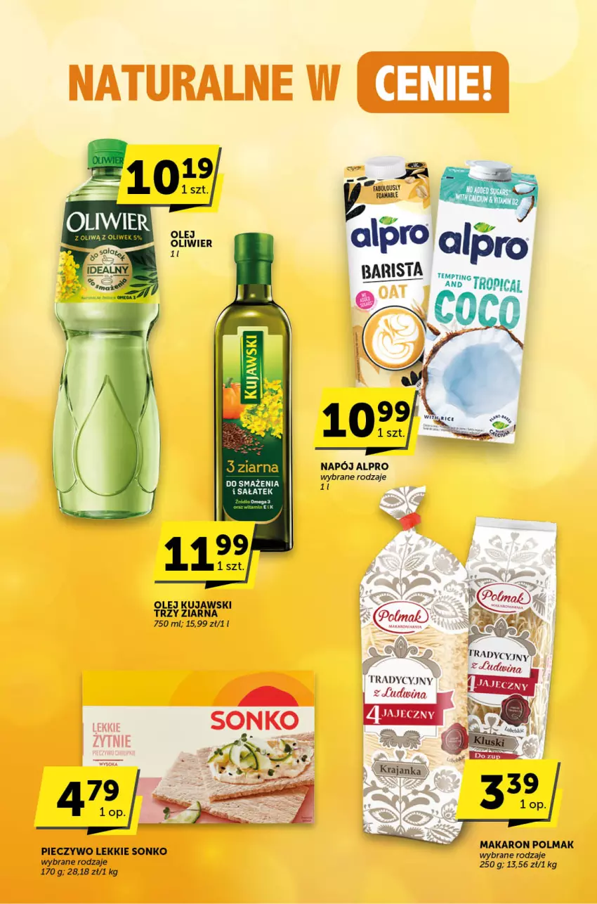 Gazetka promocyjna ABC - ważna 11.01 do 23.01.2024 - strona 7 - produkty: Alpro, Kujawski, Makaron, Napój, Olej, Olma, Sałat