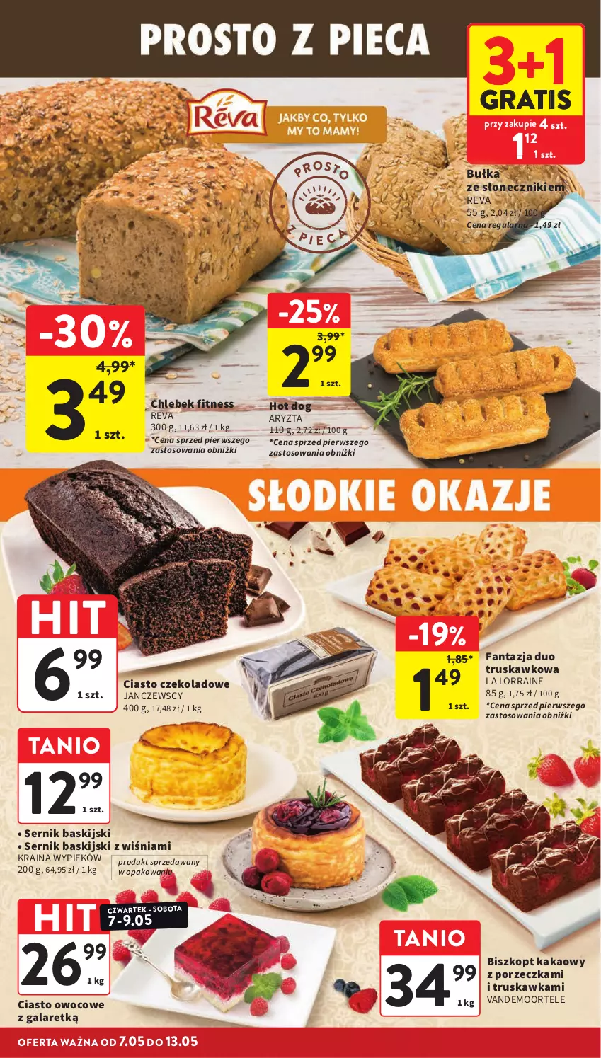 Gazetka promocyjna Intermarche - Gazetka Intermarche - ważna 07.05 do 13.05.2026 - strona 20 - produkty: Bułka, Chleb, Ciasto czekoladowe, Fa, Fanta, Gala, Gra, Hot dog, Kakao, Por, Ser