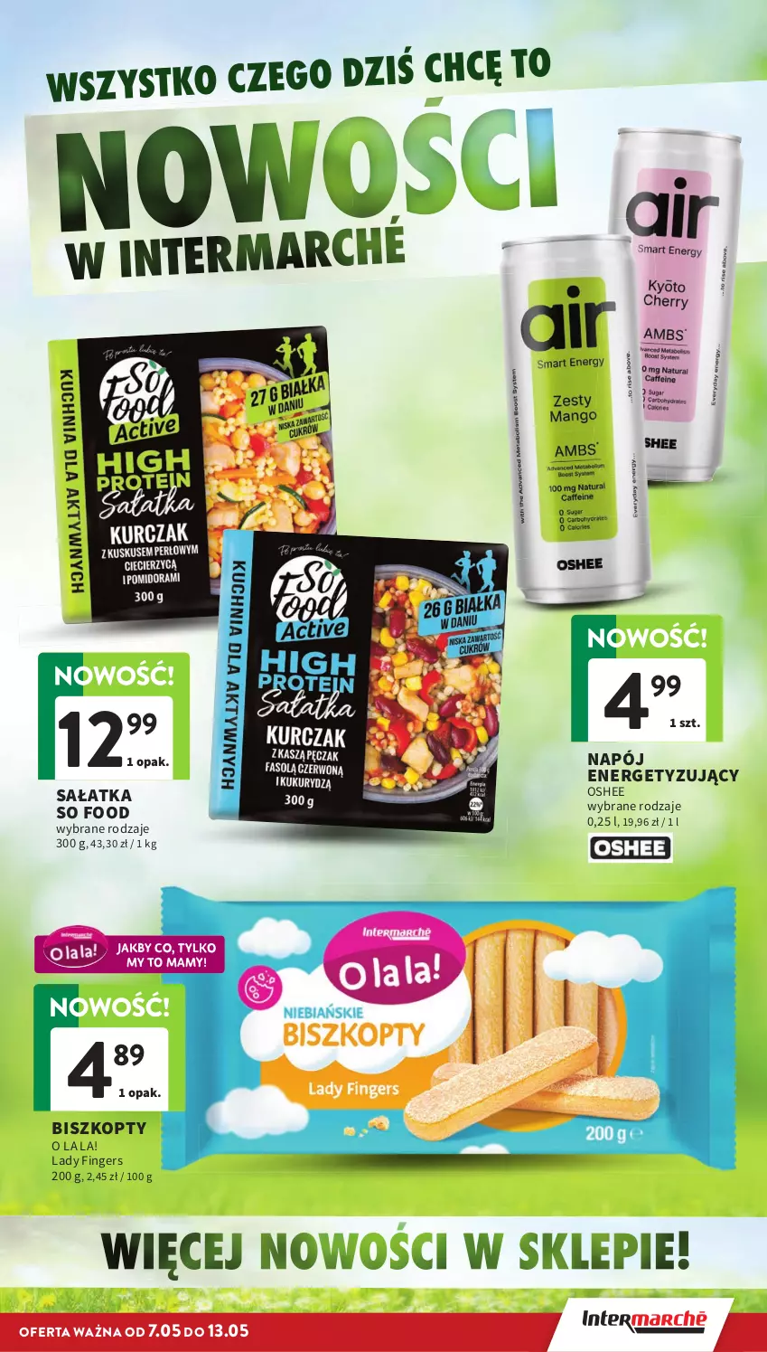 Gazetka promocyjna Intermarche - Gazetka Intermarche - ważna 07.05 do 13.05.2026 - strona 31 - produkty: Biszkopty, Napój, Oshee, Sałat, Sałatka, So Food