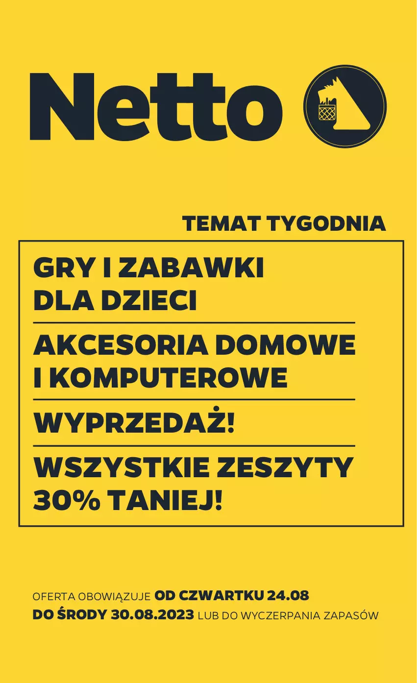 Gazetka promocyjna Netto - Akcesoria i dodatki - ważna 24.08 do 30.08.2023 - strona 1 - produkty: Dzieci, Gry, Komputer