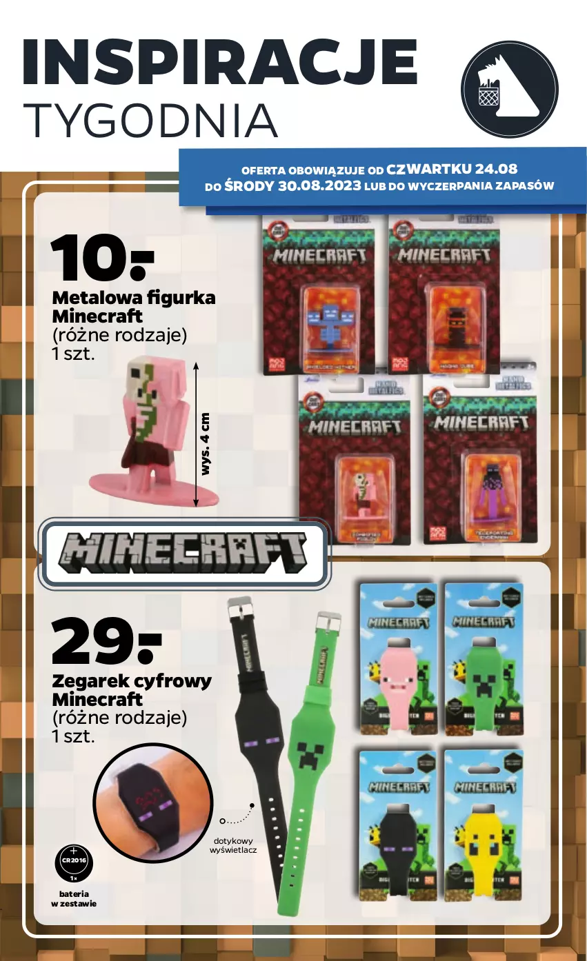 Gazetka promocyjna Netto - Akcesoria i dodatki - ważna 24.08 do 30.08.2023 - strona 2 - produkty: Bateria, Minecraft, Zegar, Zegarek