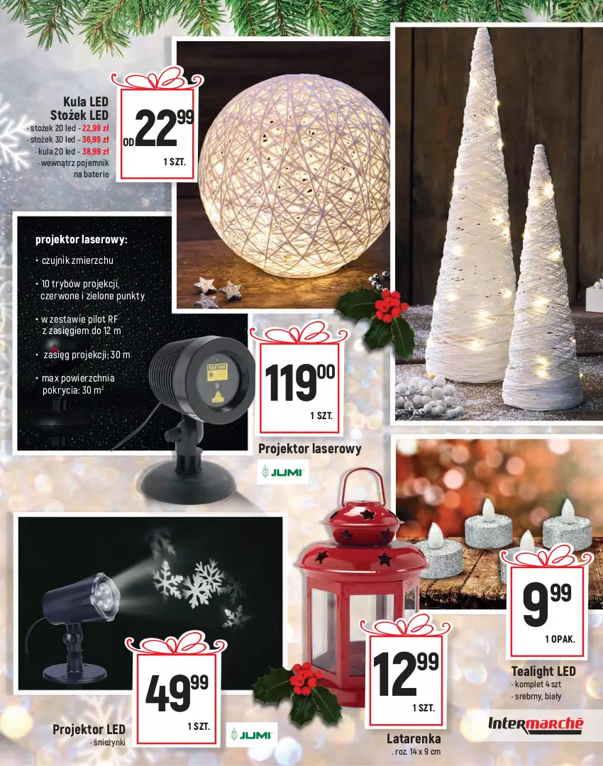 Gazetka promocyjna Intermarche - Dekoracje Świąteczne - ważna 16.11 do 29.11.2021 - strona 13 - produkty: Choinka, Inka, Latarenka, Latarenka LED, Pojemnik, Ser, Top