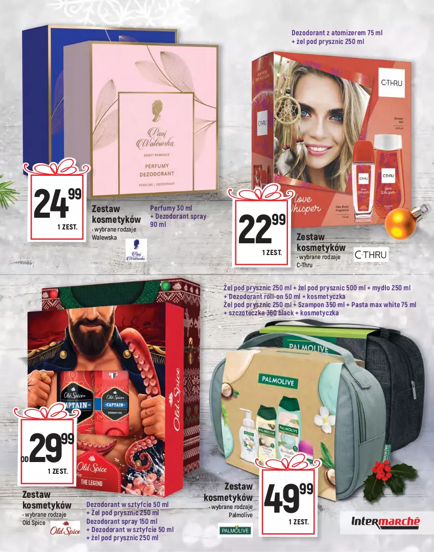 Gazetka promocyjna Intermarche - Dekoracje Świąteczne - ważna 16.11 do 29.11.2021 - strona 19 - produkty: Adidas, Bruno Banani, C-Thru, Dezodorant, Kosmetyczka, Lack, Mydło, Old Spice, Palmolive, Perfum, Szampon, Szczoteczka, Top