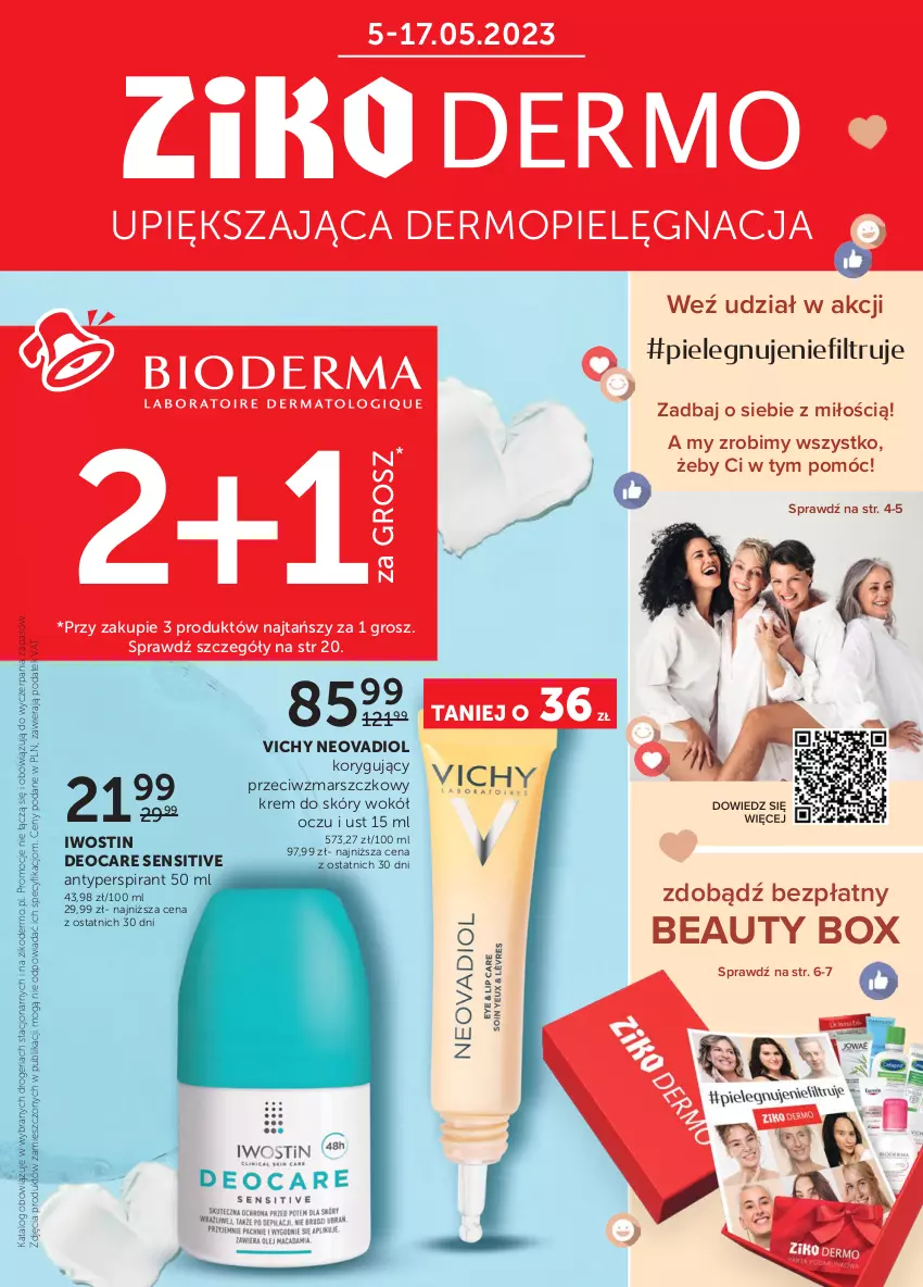 Gazetka promocyjna Ziko - Gazetka Ziko Dermo - ważna 05.05 do 17.05.2023 - strona 1 - produkty: Antyperspirant, Iwostin, Mars, Mop, Ser, Vichy