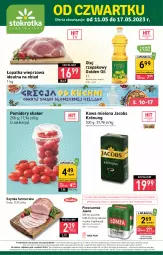 Gazetka promocyjna Stokrotka - Supermarket - Gazetka - ważna od 17.05 do 17.05.2023 - strona 1 - produkty: Piwa, Piwo, Warzywa, Gra, Szynka farmerska, Kawa mielona, Kawa, Jacobs Krönung, Duda, Szynka, Olej rzepakowy, Owoce, Jacobs, Olej, Pomidory, Mięso, Fa