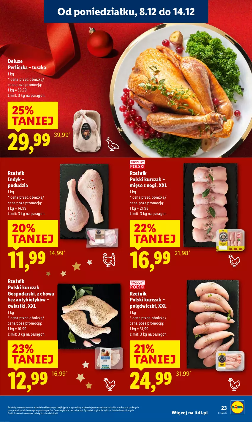 Gazetka promocyjna Lidl - GAZETKA - ważna 08.12 do 10.12.2025 - strona 31 - produkty: Kurczak, Mięso, Perliczka, Tusz