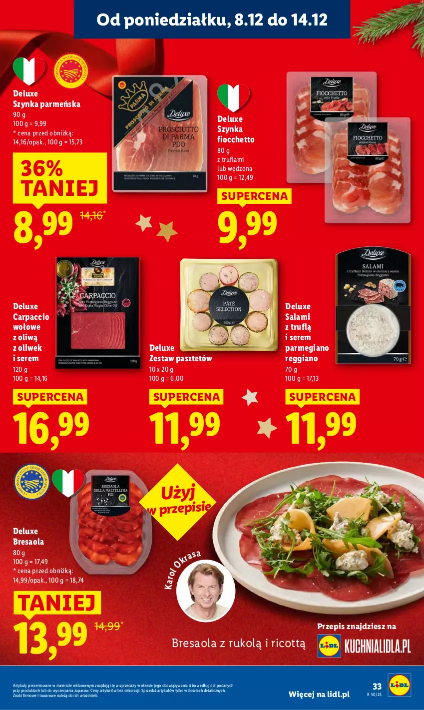 Gazetka promocyjna Lidl - GAZETKA - ważna 08.12 do 10.12.2025 - strona 41 - produkty: Bresaola, Carpaccio, Pasztet, Salami, Ser, Szynka