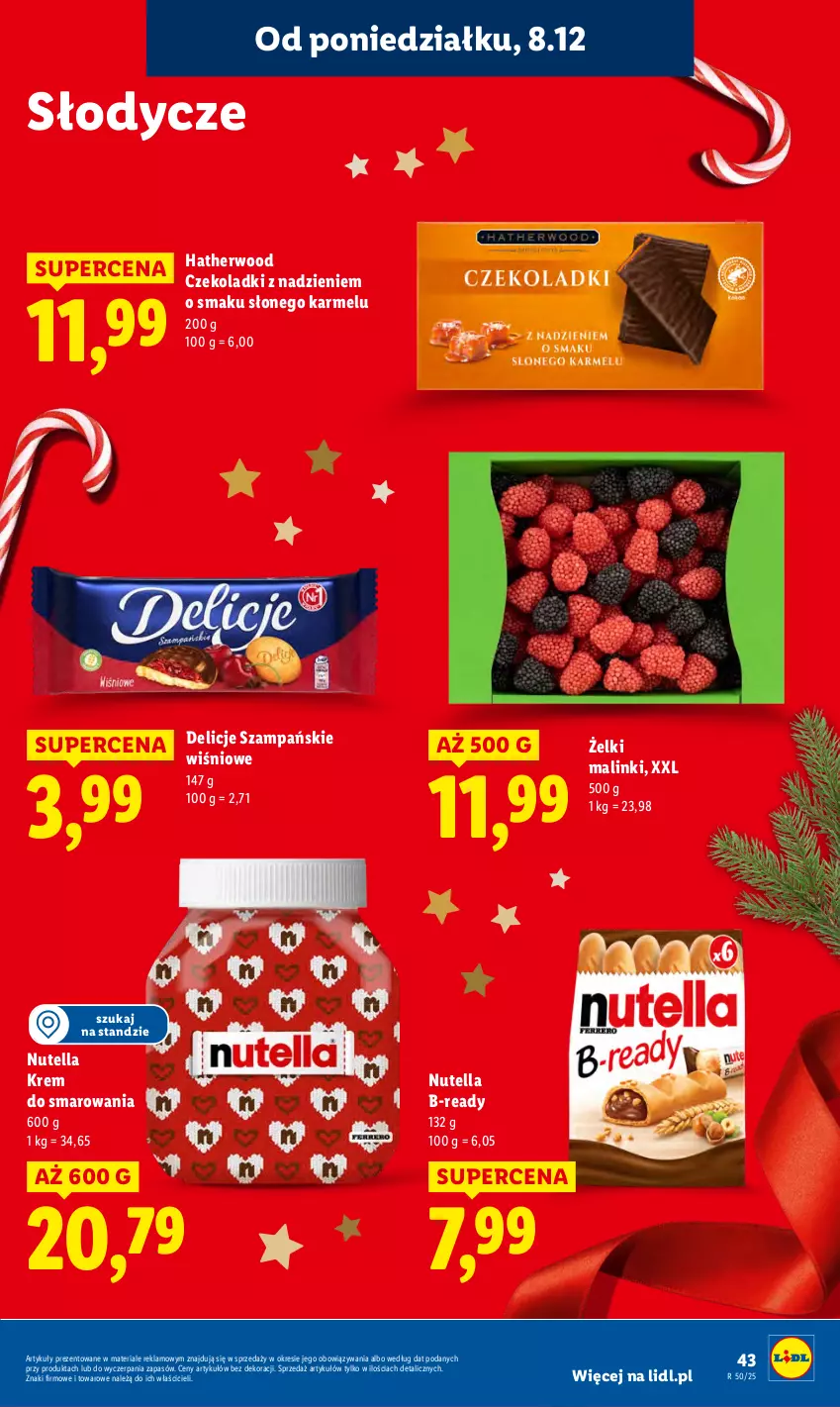 Gazetka promocyjna Lidl - GAZETKA - ważna 08.12 do 10.12.2025 - strona 51 - produkty: Delicje, Nutella