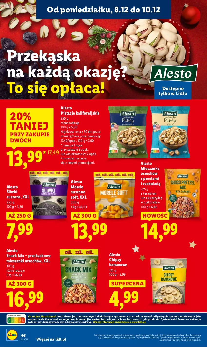 Gazetka promocyjna Lidl - GAZETKA - ważna 08.12 do 10.12.2025 - strona 54 - produkty: Chipsy, Pistacje