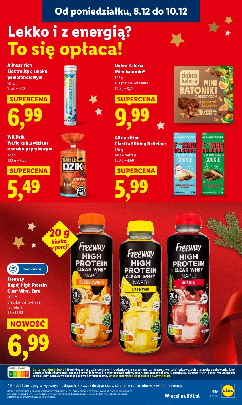 Gazetka promocyjna Lidl - GAZETKA - ważna 08.12 do 10.12.2025 - strona 57 - produkty: Baton, Ciastka, Napój, Piernik, Por, Tonik, Wafle