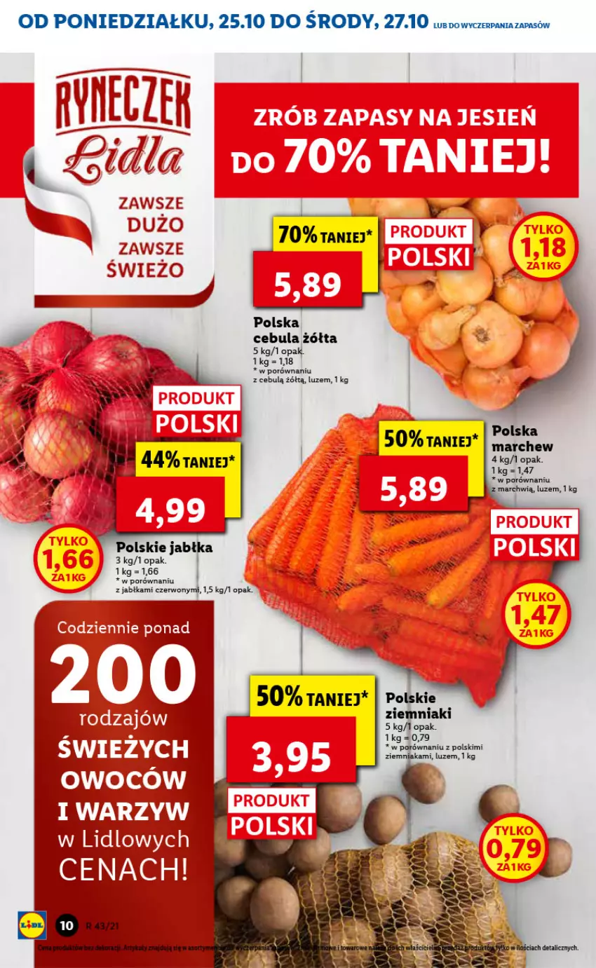 Gazetka promocyjna Lidl - GAZETKA - ważna 25.10 do 27.10.2021 - strona 10 - produkty: Cebula, Por, Ziemniaki