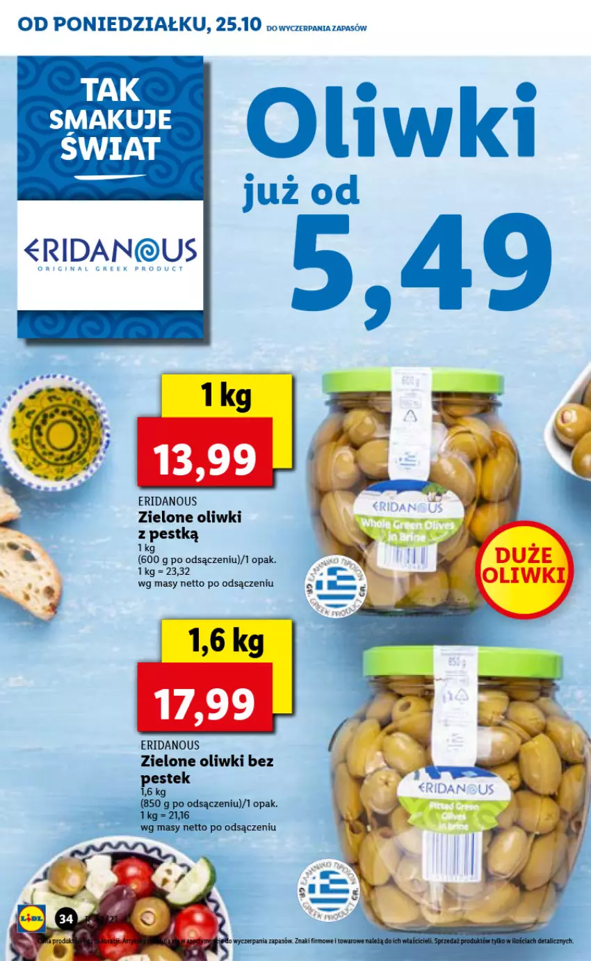 Gazetka promocyjna Lidl - GAZETKA - ważna 25.10 do 27.10.2021 - strona 34 - produkty: Gin, Oliwki