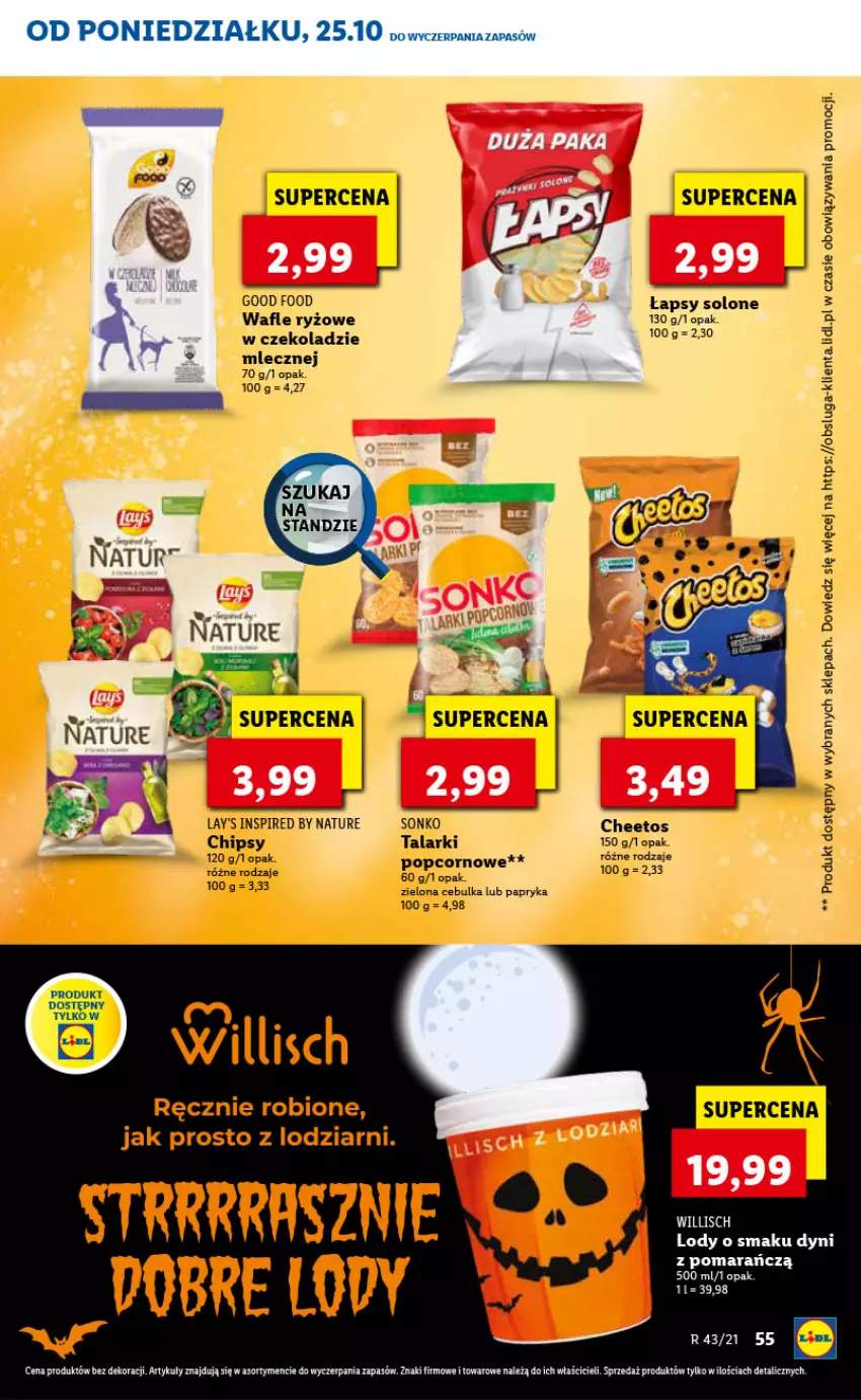 Gazetka promocyjna Lidl - GAZETKA - ważna 25.10 do 27.10.2021 - strona 55 - produkty: Cheetos, Chipsy, Papryka, Ryż, Sonko, Wafle