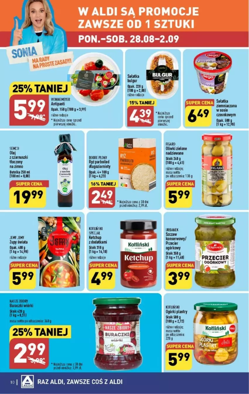 Gazetka promocyjna Aldi - ważna 28.08 do 02.09.2023 - strona 2 - produkty: Bulgur, LG, Sałat, Sałatka, Ser, Sos