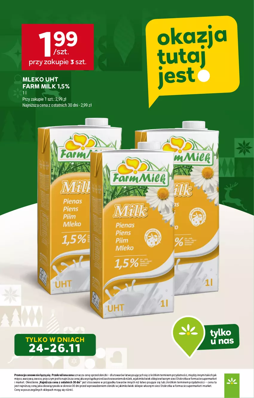 Gazetka promocyjna Stokrotka - Supermarket - ważna 20.11 do 26.11.2025 - strona 7 - produkty: Fa, Farm Milk, Mięso, Mleko, Owoce, Warzywa