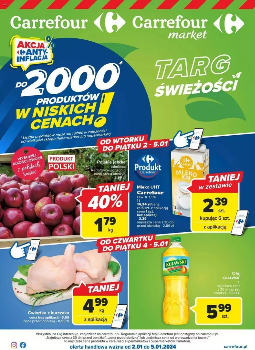 Gazetka promocyjna Carrefour - ważna 02.01 do 05.01.2024 - strona 1 - produkty: Por