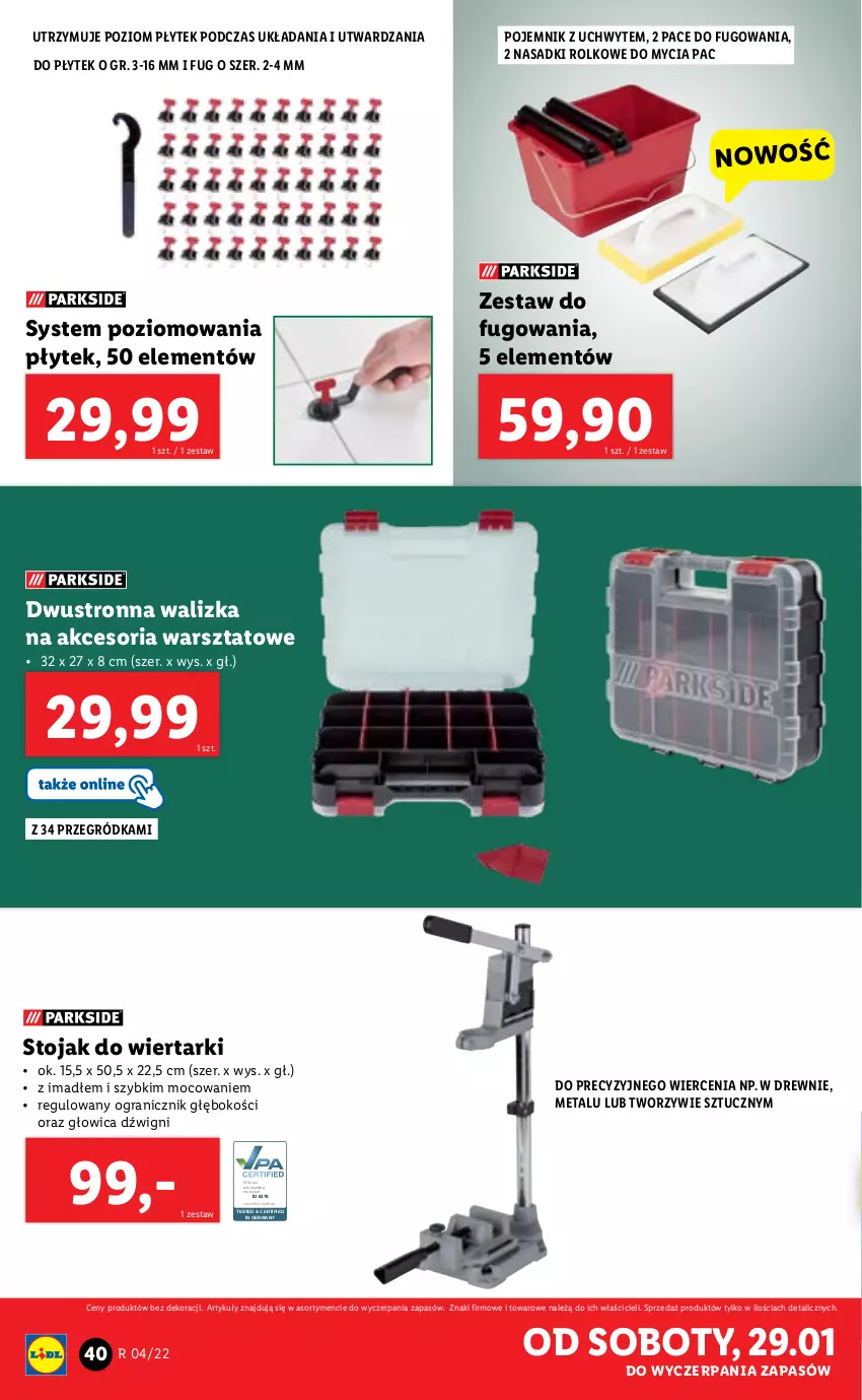 Gazetka promocyjna Lidl - GAZETKA - ważna 24.01 do 30.01.2022 - strona 40 - produkty: Control, Dźwig, Gra, Pojemnik, Stojak, Walizka