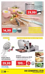 Gazetka promocyjna Lidl - GAZETKA - Gazetka - ważna od 30.01 do 30.01.2022 - strona 34 - produkty: Ser, Noż, Nóż do chleba, Nóż uniwersalny, Pojemnik, Zestaw sitek, Chleb, Miska, Fa