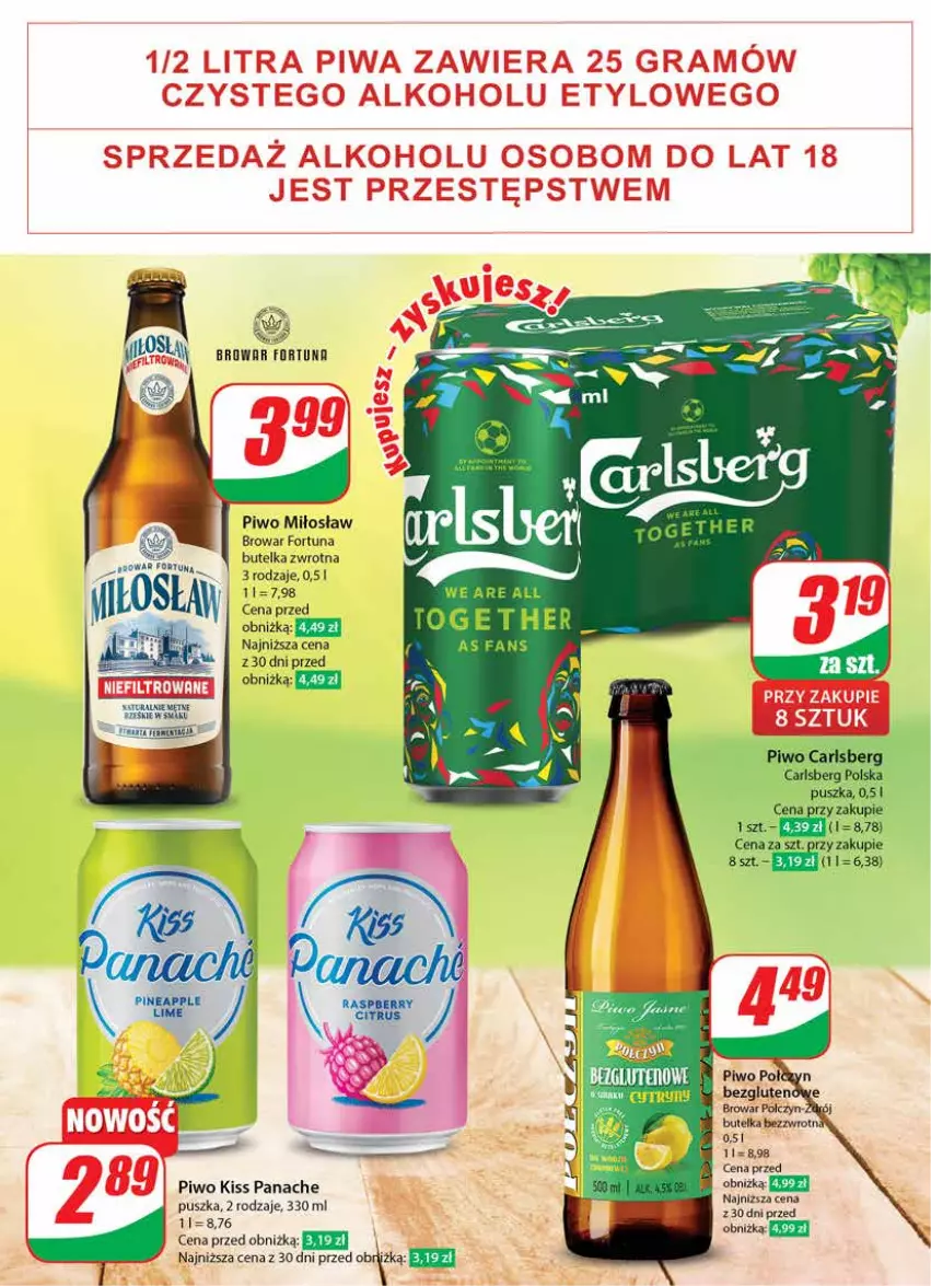 Gazetka promocyjna Dino - Gazetka 34 / 2024 - ważna 21.08 do 27.08.2024 - strona 49 - produkty: Carlsberg, Fa, Fortuna, LANA, Piwo