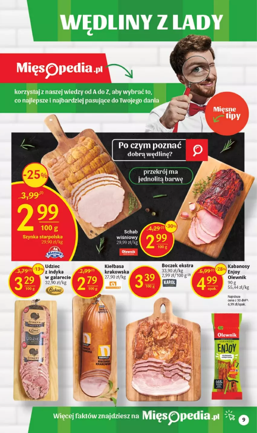 Gazetka promocyjna Delikatesy Centrum - Gazetka DC26 - ważna 06.07 do 12.07.2023 - strona 9 - produkty: Boczek, Fa, Gala, Kabanos, Kiełbasa, Olewnik