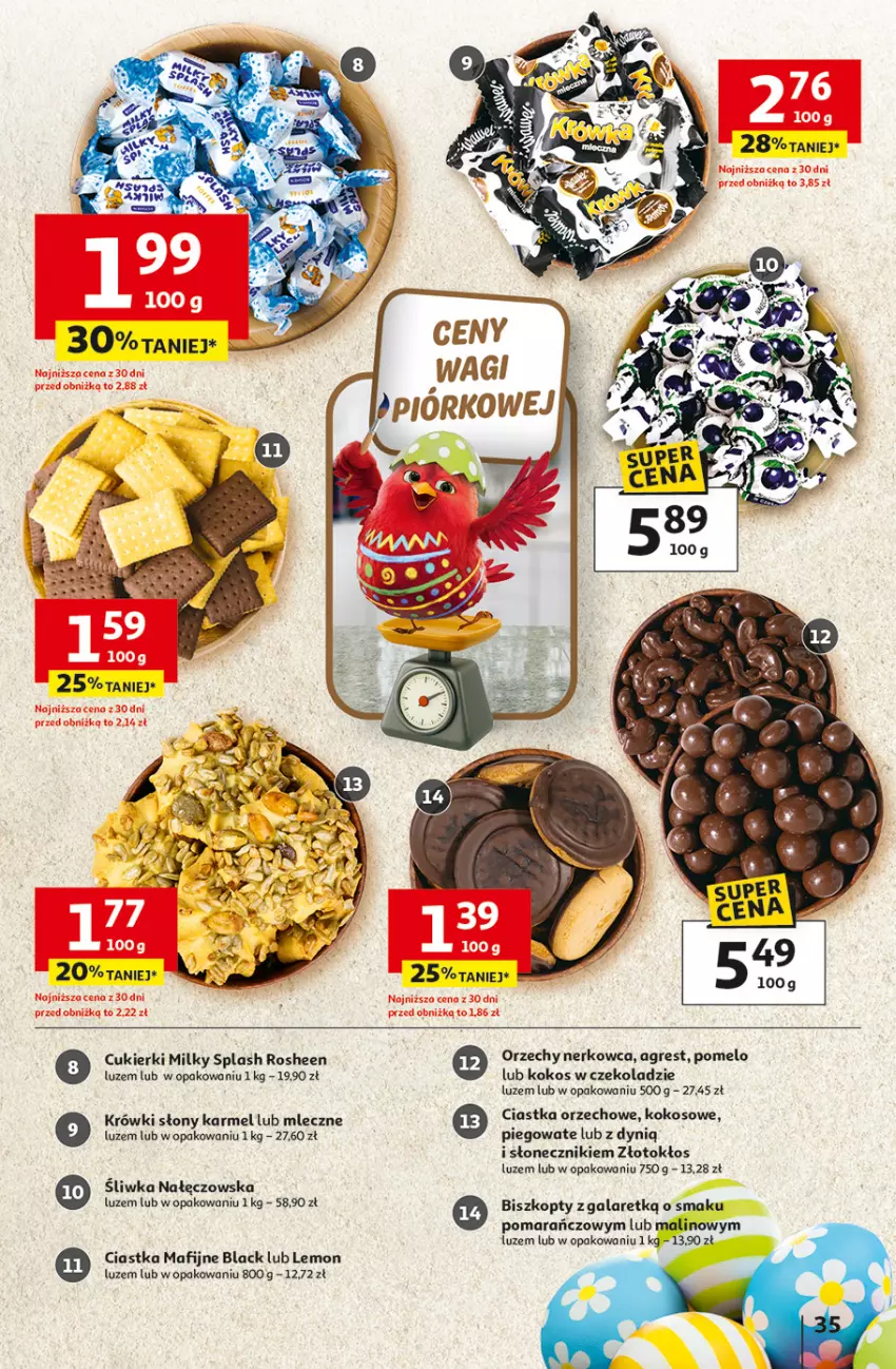 Gazetka promocyjna Auchan - Gazetka 30 Lat Hipermarket Auchan - ważna 19.03 do 25.03.2026 - strona 35 - produkty: Biszkopty, Ciastka, Cukier, Cukierki, Dynią, Gala, Gres, Kokos, Lack, Oshee, Pomelo