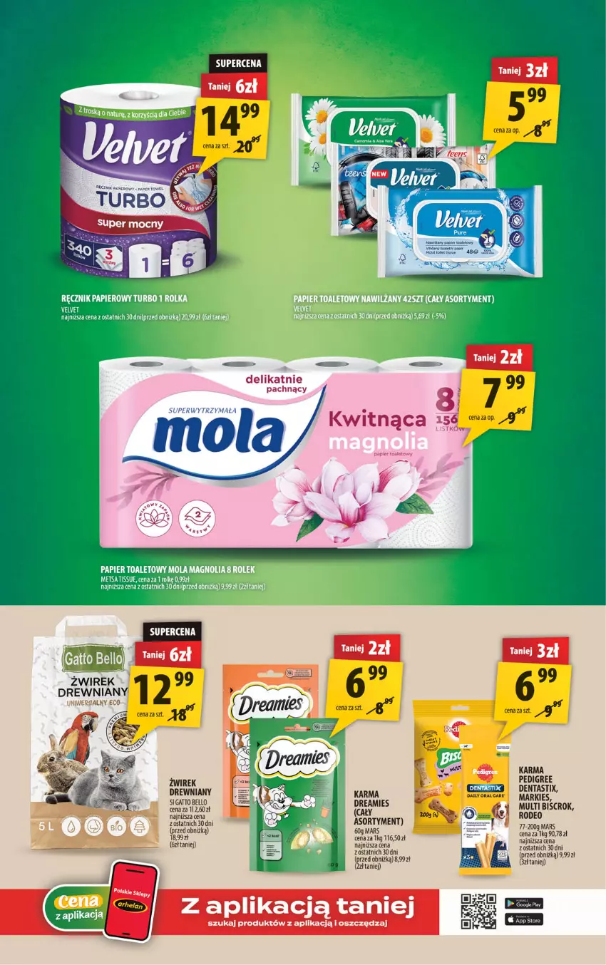 Gazetka promocyjna Arhelan - Gazetka - ważna 03.07 do 12.07.2026 - strona 17 - produkty: Bell, Gra, Mars, Mola, Papier, Papier toaletowy, Pedigree, Ręcznik, Velvet