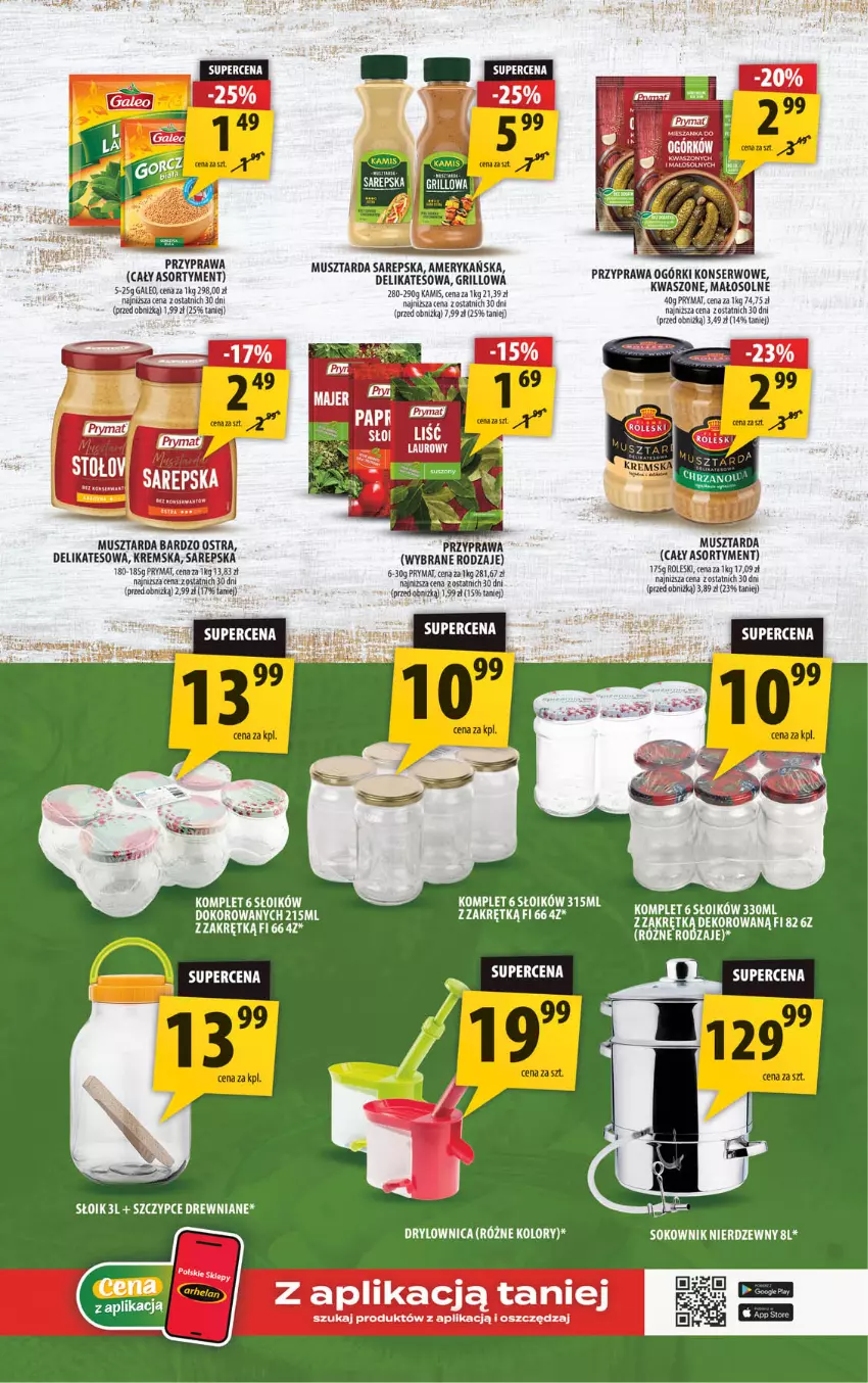 Gazetka promocyjna Arhelan - Gazetka - ważna 03.07 do 12.07.2026 - strona 3 - produkty: Grill, Mus, Musztarda, Ogórki konserwowe, Prymat, Ser, Sok