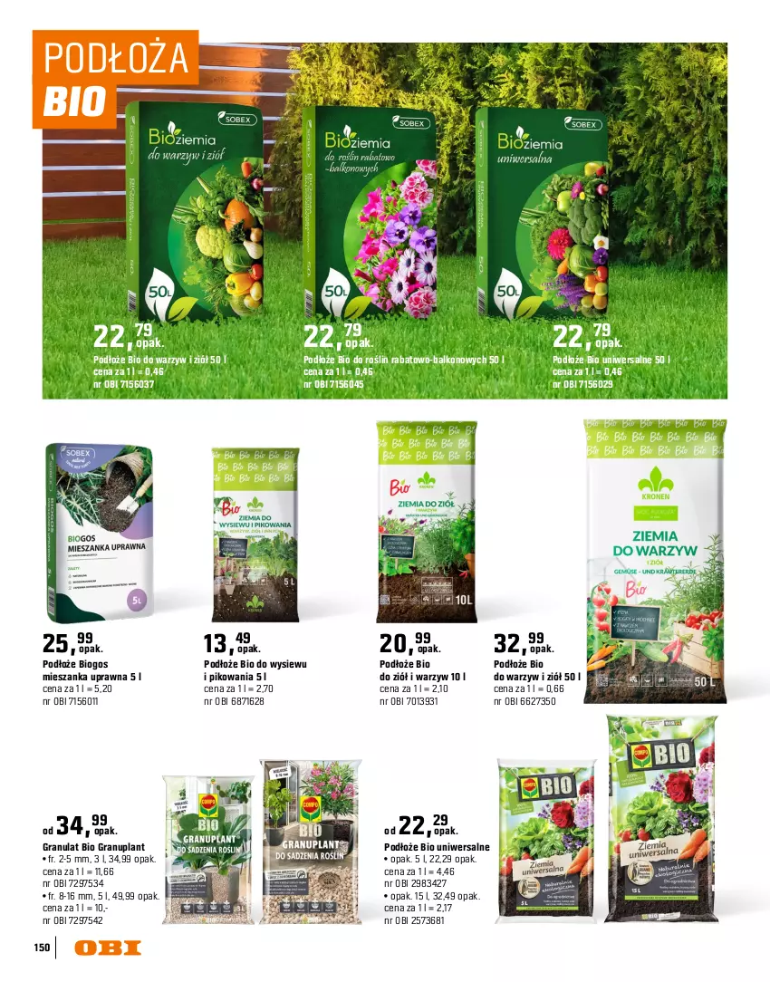 Gazetka promocyjna Obi - Gazetka OBI - ważna 16.03 do 30.09.2026 - strona 150 - produkty: Gra, Podłoże do roślin