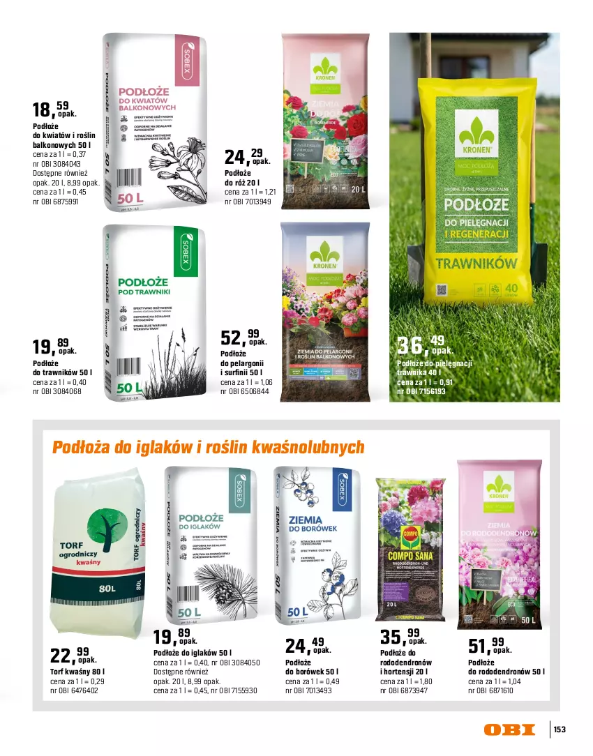 Gazetka promocyjna Obi - Gazetka OBI - ważna 16.03 do 30.09.2026 - strona 153 - produkty: Dron, Intel, Podłoże do roślin, Surf