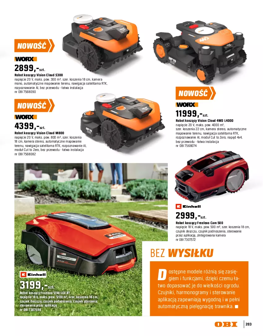 Gazetka promocyjna Obi - Gazetka OBI - ważna 16.03 do 30.09.2026 - strona 203 - produkty: ELEX, Gra, Intel, Kamera, Kosz, Robot
