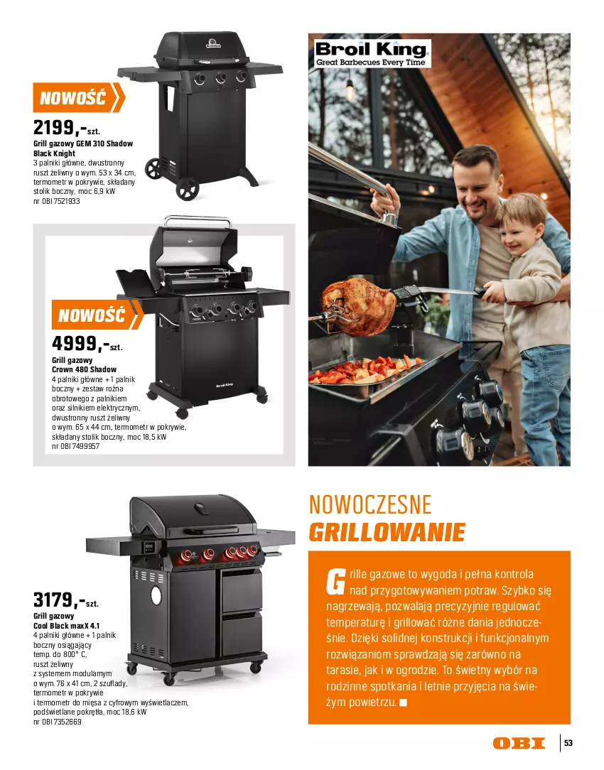 Gazetka promocyjna Obi - Gazetka OBI - ważna 16.03 do 30.09.2026 - strona 53 - produkty: Grill, Grill gazowy, Kuchnia, Lack, Stolik, Termometr