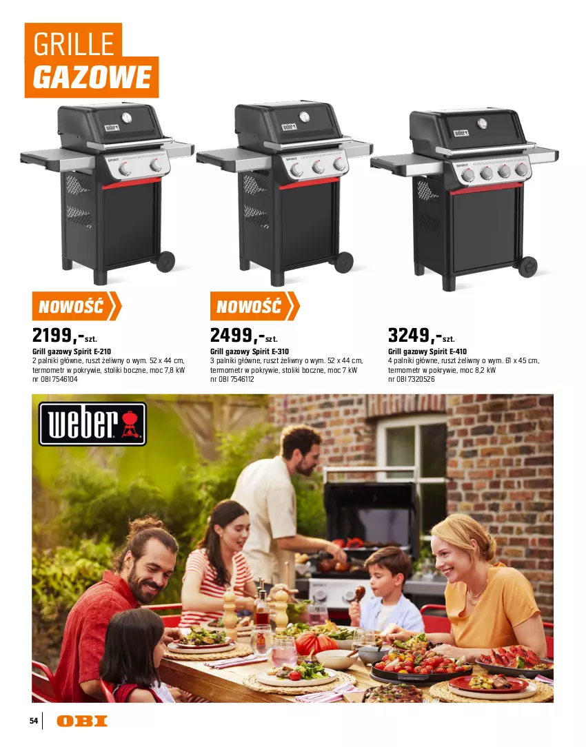 Gazetka promocyjna Obi - Gazetka OBI - ważna 16.03 do 30.09.2026 - strona 54 - produkty: Alcon, Fa, Grill, Grill gazowy, Pokrywa, Stolik, Termometr