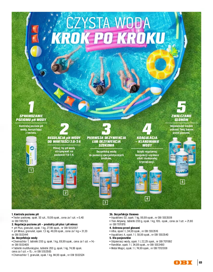Gazetka promocyjna Obi - Gazetka OBI - ważna 16.03 do 30.09.2026 - strona 69 - produkty: Dezynfekcja, Gra, Inka, Pokrywa, Tablet, Tera, Woda