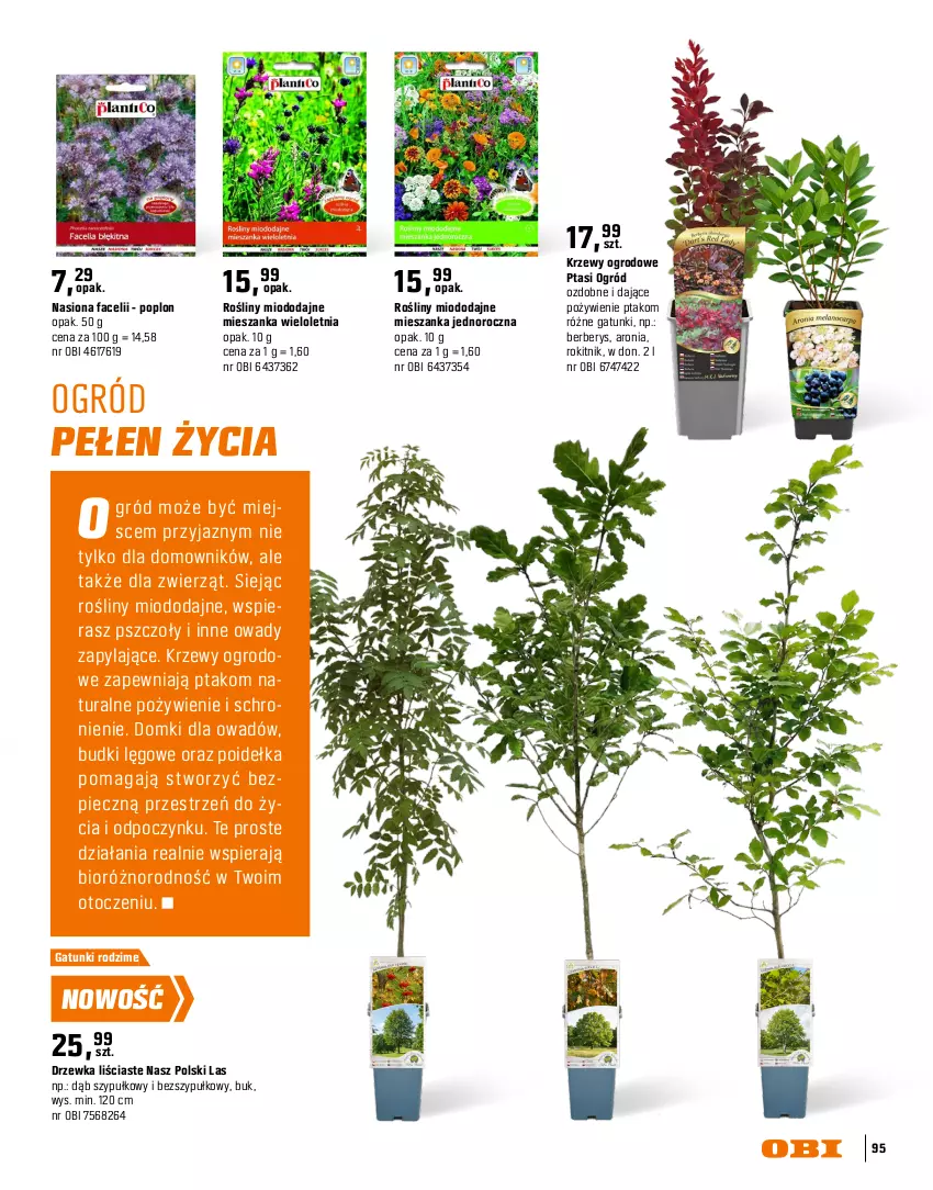 Gazetka promocyjna Obi - Gazetka OBI - ważna 16.03 do 30.09.2026 - strona 95 - produkty: Aronia, Fa, Gra, Intel, Ogród, Piec
