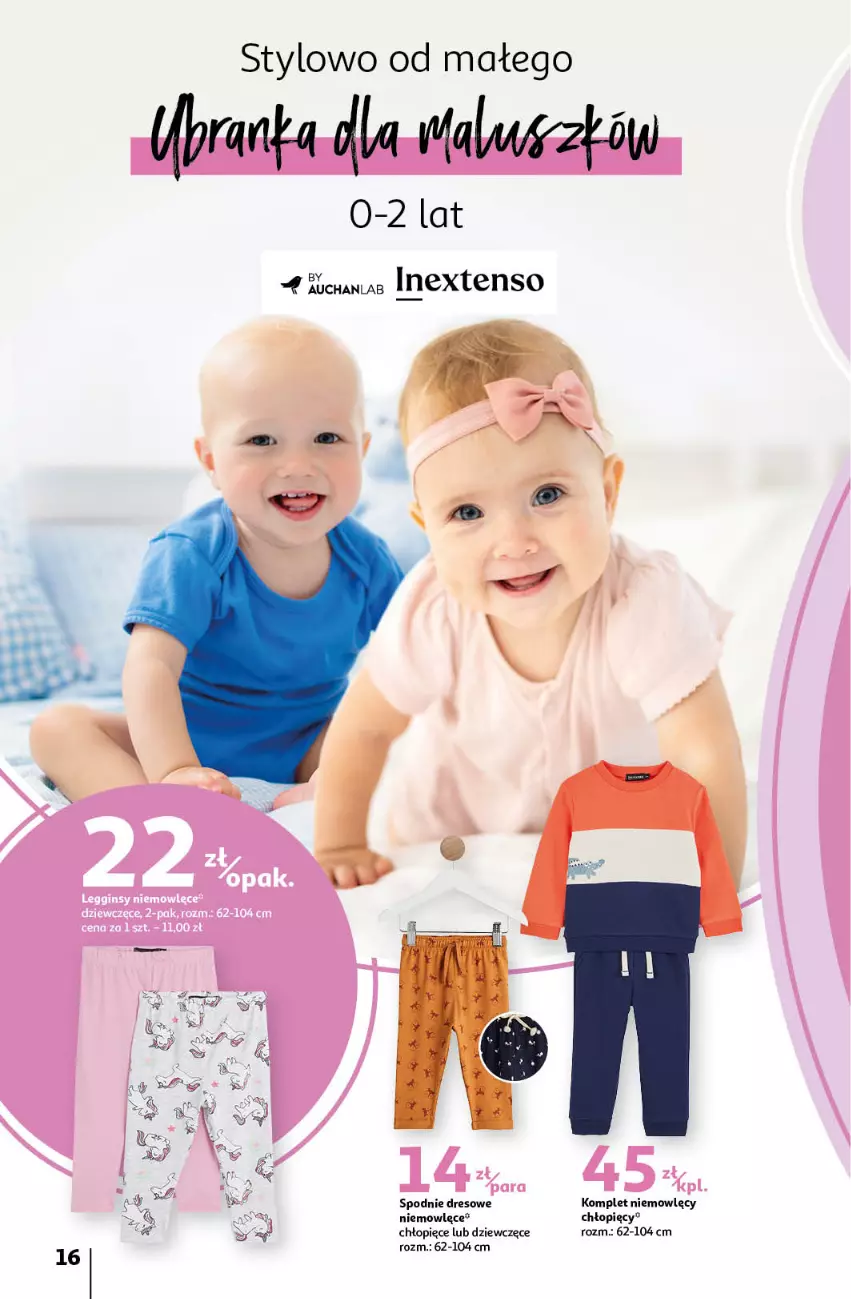 Gazetka promocyjna Auchan - Gazetka Wiosenne inspiracje Hipermarket Auchan - ważna 29.02 do 13.03.2024 - strona 16 - produkty: Dres, Spodnie, Spodnie dresowe