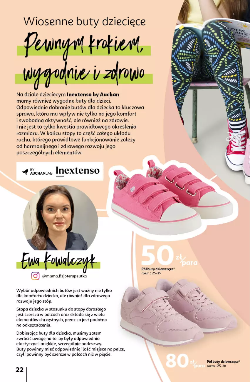 Gazetka promocyjna Auchan - Gazetka Wiosenne inspiracje Hipermarket Auchan - ważna 29.02 do 13.03.2024 - strona 22 - produkty: Buty, Dzieci, Mus, Półbuty, Tera, Top, Zdrowie