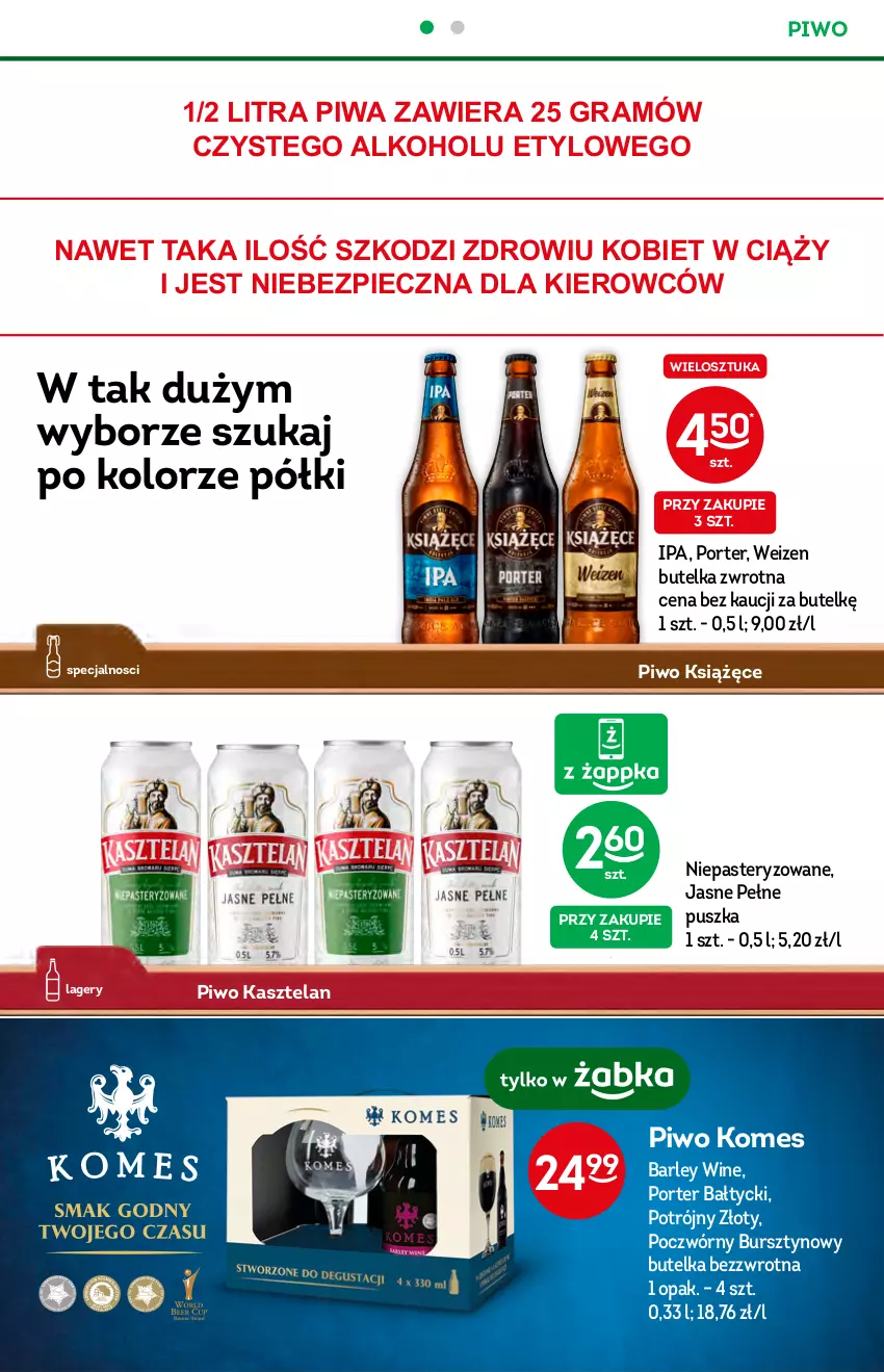 Gazetka promocyjna Żabka - ważna 08.12 do 14.12.2021 - strona 28 - produkty: Bursztyn, Gra, Kasztelan, Książęce, Piec, Piwa, Piwo, Por