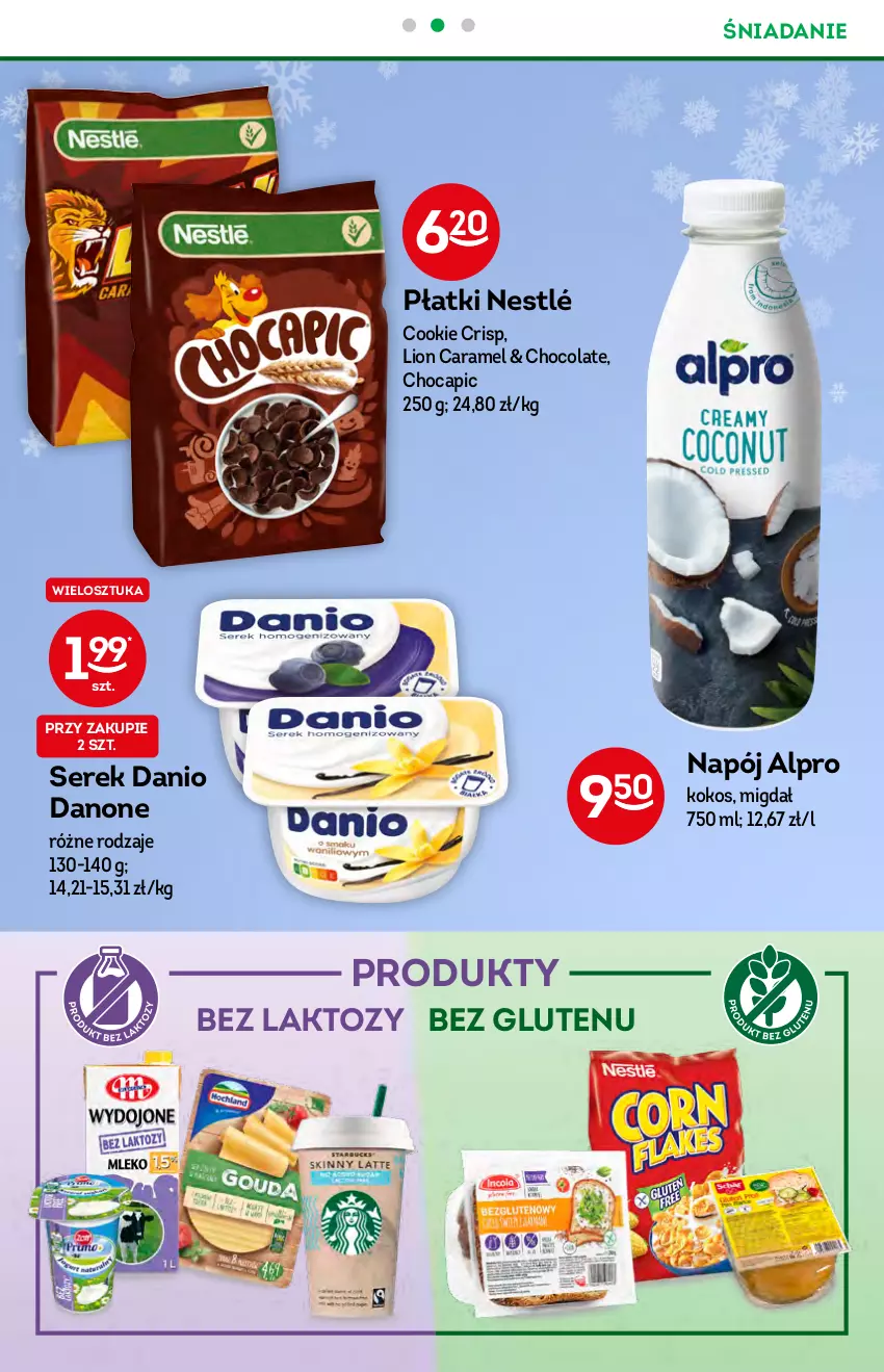 Gazetka promocyjna Żabka - ważna 08.12 do 14.12.2021 - strona 40 - produkty: Alpro, Danio, Danone, Kokos, Lion, Napój, Nestlé, Ser, Serek