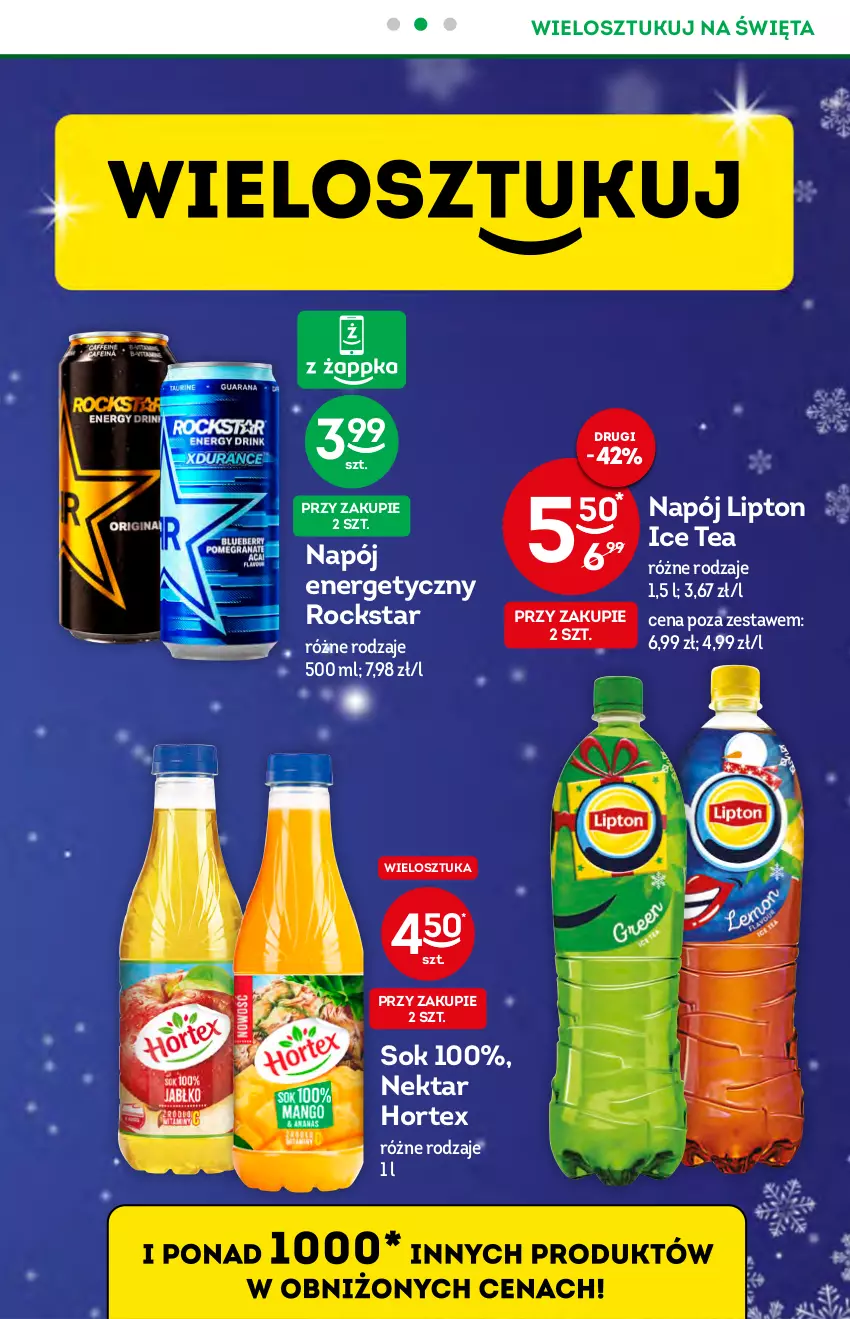 Gazetka promocyjna Żabka - ważna 08.12 do 14.12.2021 - strona 7 - produkty: Hortex, Ice tea, Lipton, Napój, Napój energetyczny, Nektar, Sok