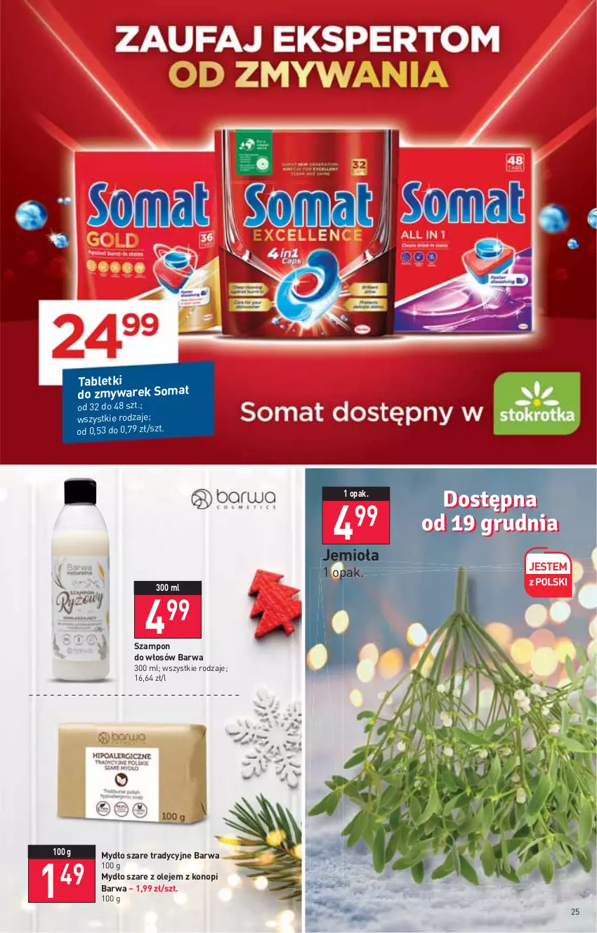 Gazetka promocyjna Stokrotka - Supermarket - ważna 16.12 do 21.12.2021 - strona 25 - produkty: Mydło, Olej, Somat, Szampon, Tablet