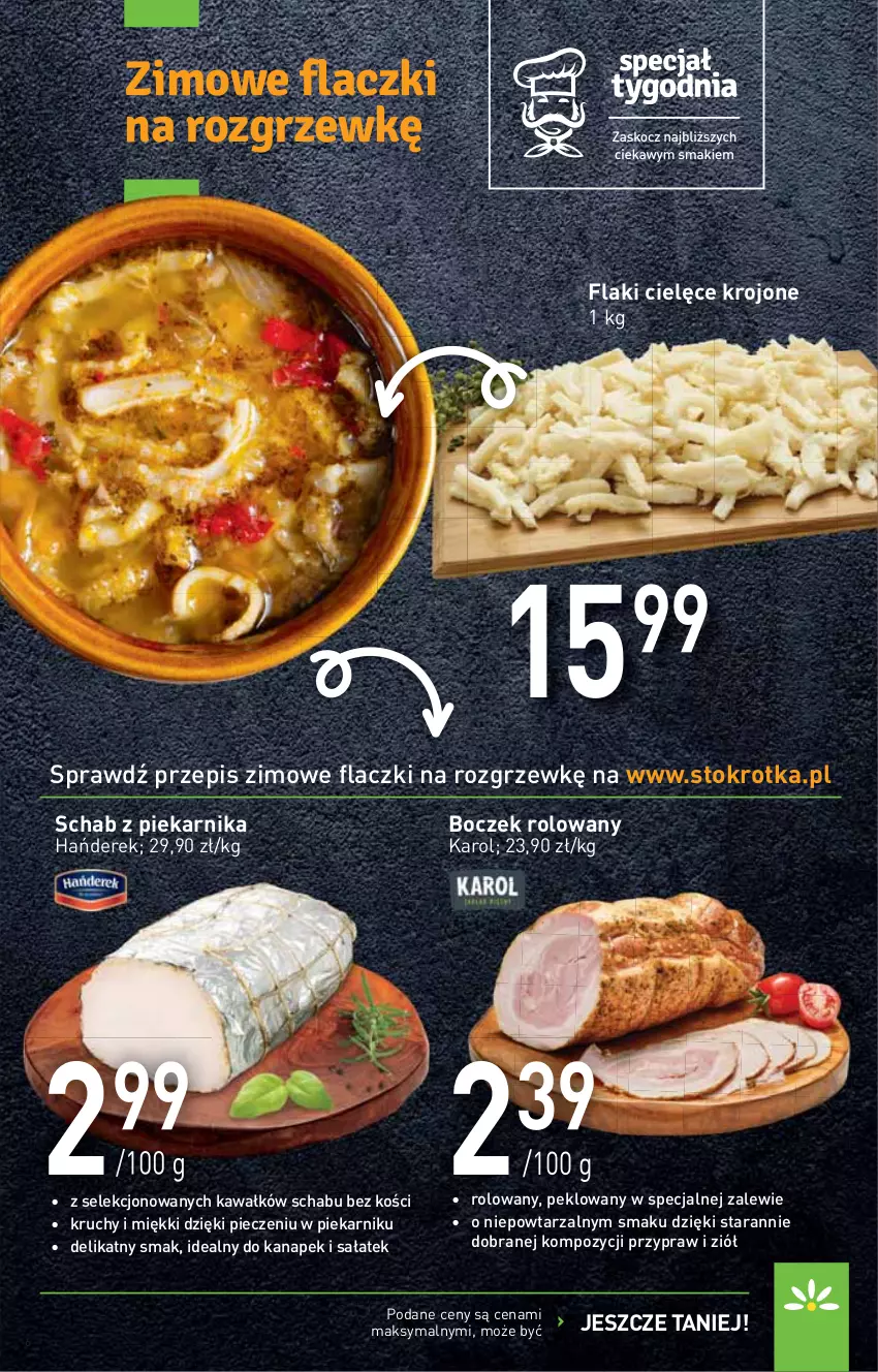 Gazetka promocyjna Stokrotka - Supermarket - ważna 16.12 do 21.12.2021 - strona 6 - produkty: Boczek, Flaki, Kawa, Piec, Piekarnik, Sałat