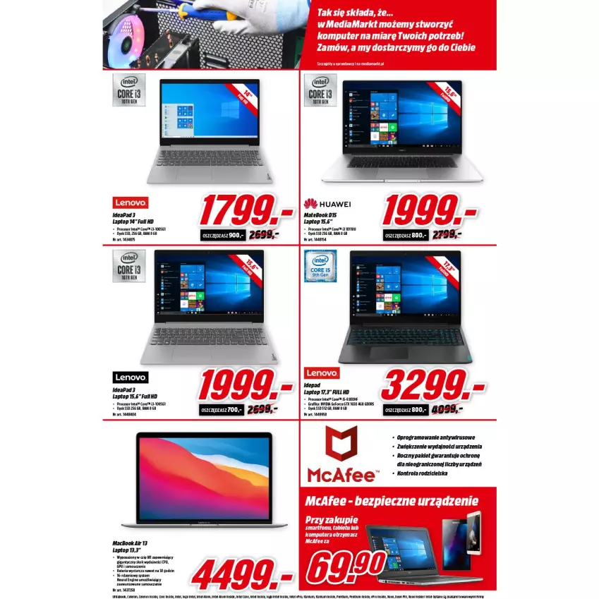 Gazetka promocyjna Media Markt - Gazetka Media Markt - ważna 11.08 do 17.08.2021 - strona 3 - produkty: Amol, Bateria, Gin, Gra, Grafika, Huawei, Intel, Lenovo, Pentium, Procesor, Top