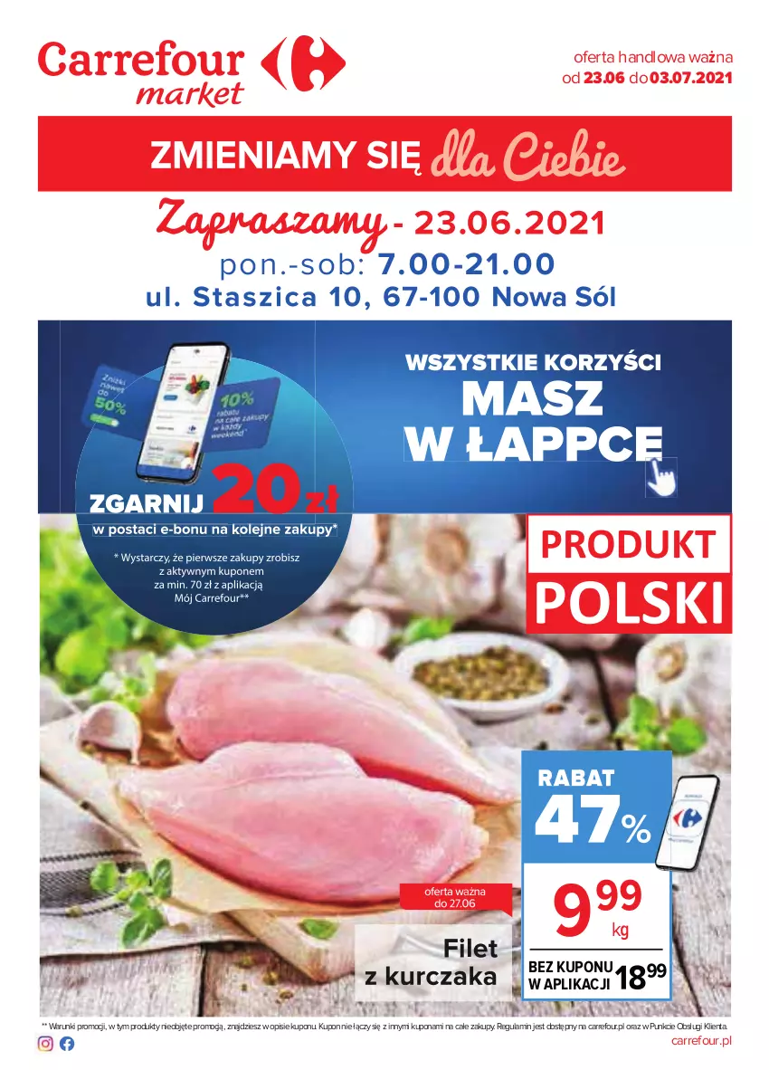 Gazetka promocyjna Carrefour - Gazetka Zmieniliśmy się dla Ciebie - ważna 22.06 do 03.07.2021 - strona 1