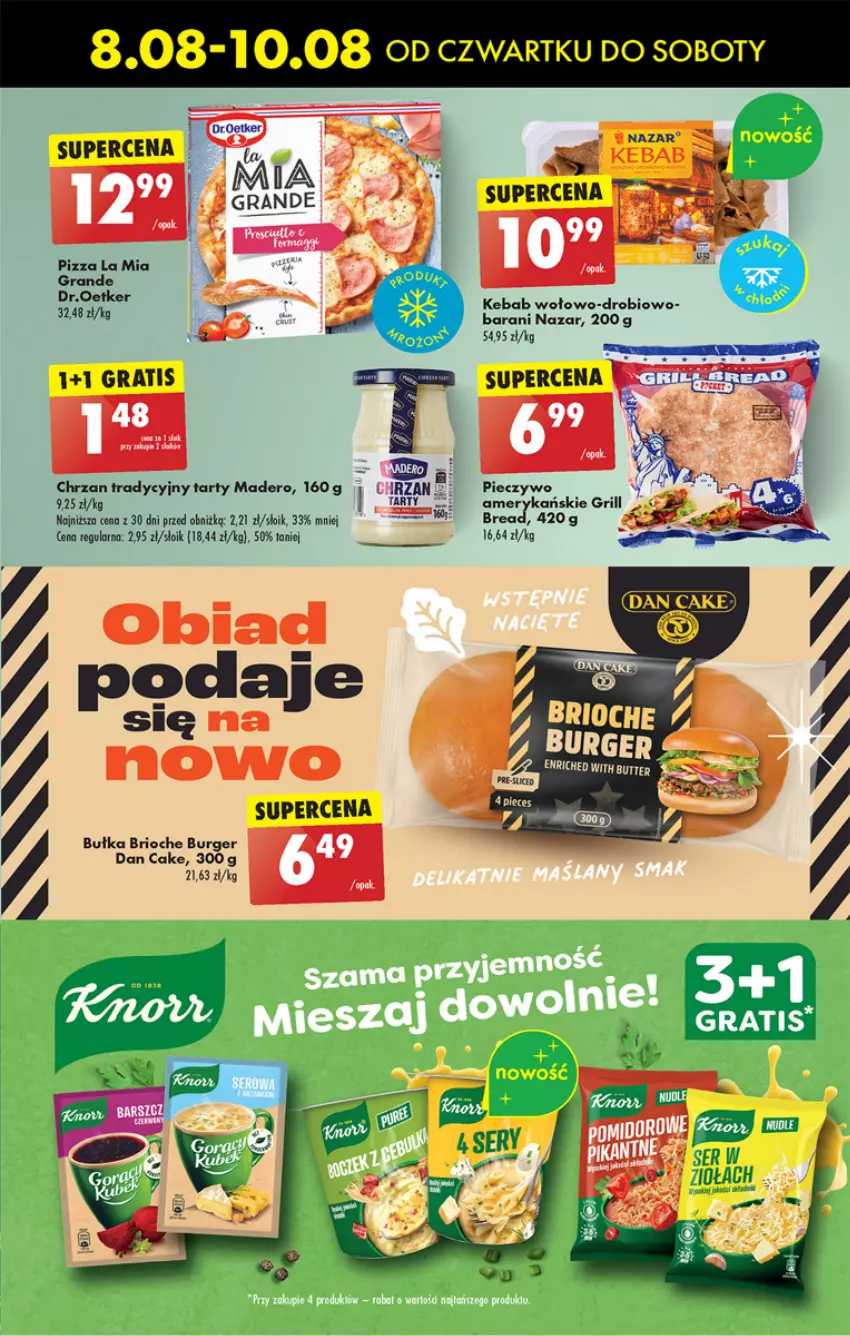 Gazetka promocyjna Biedronka - Od czwartku - ważna 08.08 do 14.08.2024 - strona 37 - produkty: Bułka, Burger, Chrzan, Dan Cake, Gra, Grill, Kebab, Piec, Pieczywo, Pizza