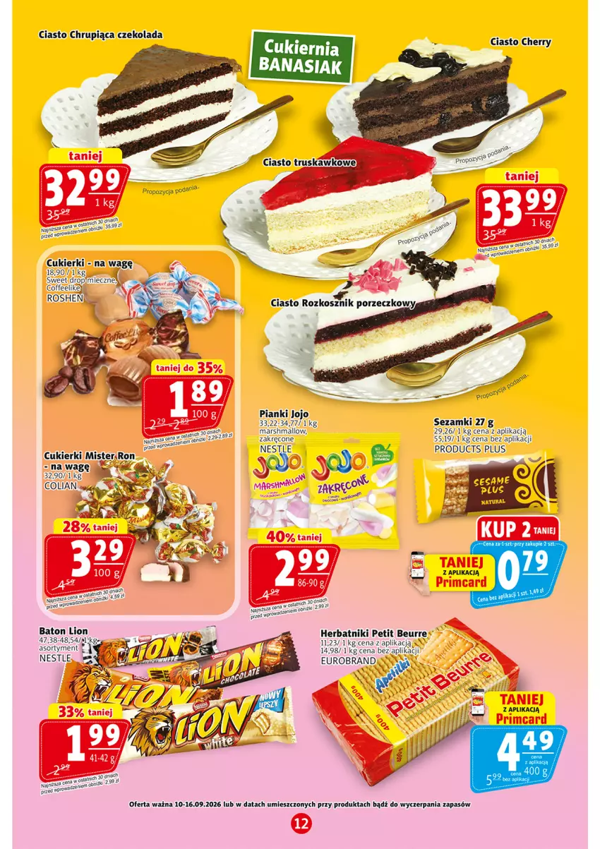 Gazetka promocyjna Prim Market - ważna 10.09 do 16.09.2026 - strona 12 - produkty: Cukier, Cukierki, Czekolada, Herbatniki, Herbatniki Petit Beurre, Mars, Sezam