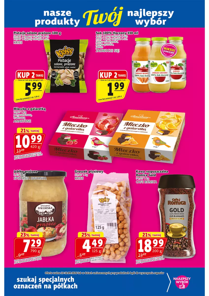 Gazetka promocyjna Prim Market - ważna 10.09 do 16.09.2026 - strona 17 - produkty: Gala, Groszek, Kawa, Marchewka, Miecz, Mleczko, Pistacje, Sok