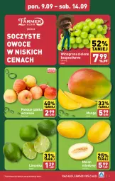 Gazetka promocyjna Aldi - Pełna oferta - Gazetka - ważna od 14.09 do 14.09.2024 - strona 3 - produkty: Winogrona, Limonka, Owoce, Wino, Mango, Melon, Jabłka